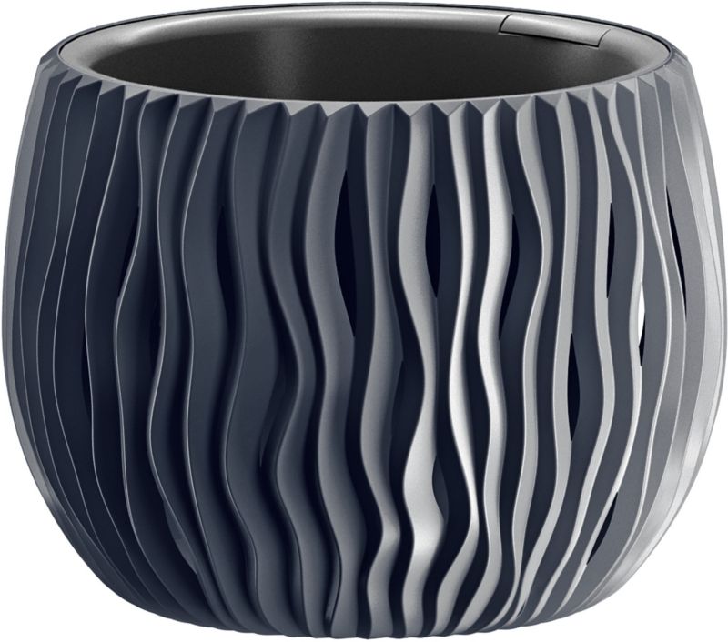 Doniczka z wkładem Sandy Bowl 18 cm antracyt