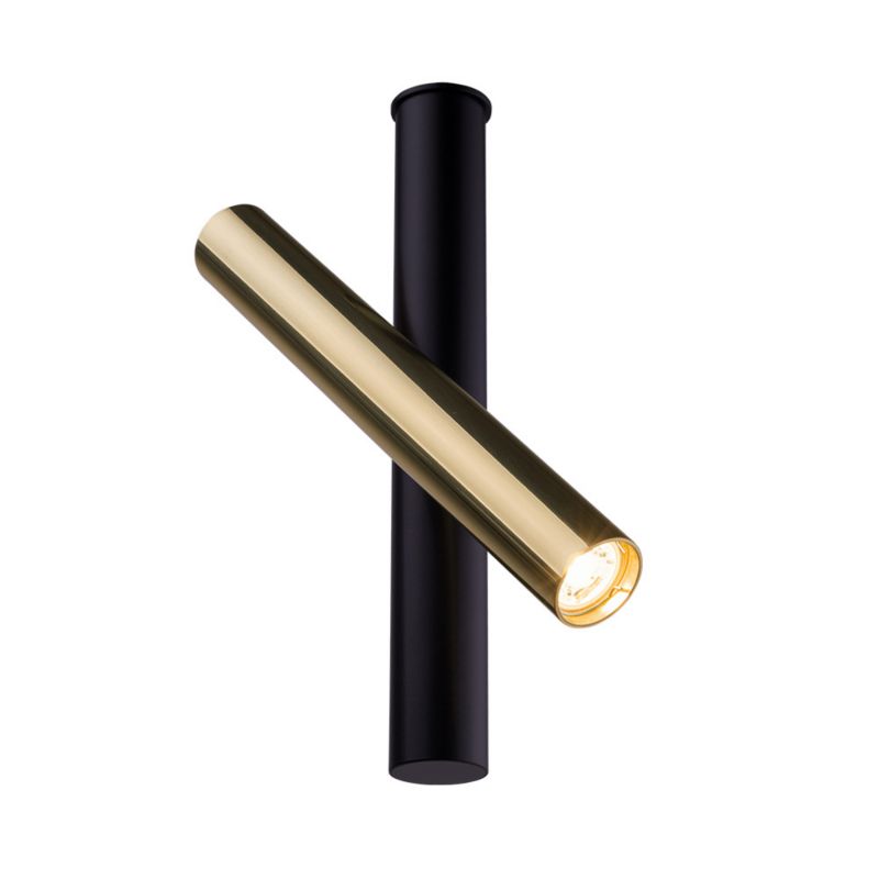 Reflektor sufitowy Amplex Akadi mosiądz polerowano-czarny 1 x GU10 x 4W IP20 wym: 30,4 x 28 x 4 cm - 1 szt.