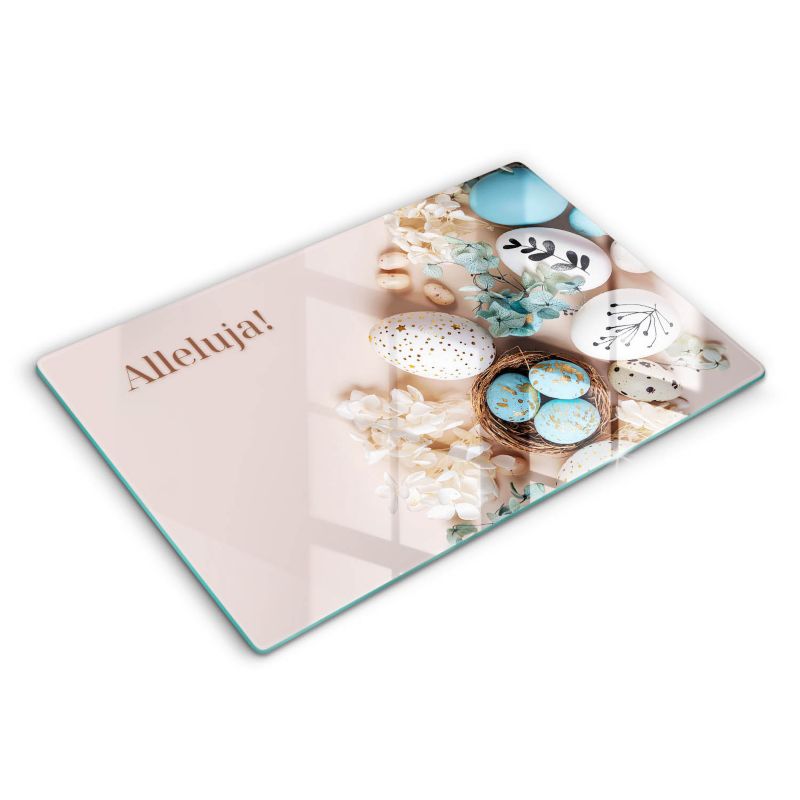 Szklana deska do krojenia Wallfluent 80x52 cm Wesołych Świąt - Alleluja 1 szt.