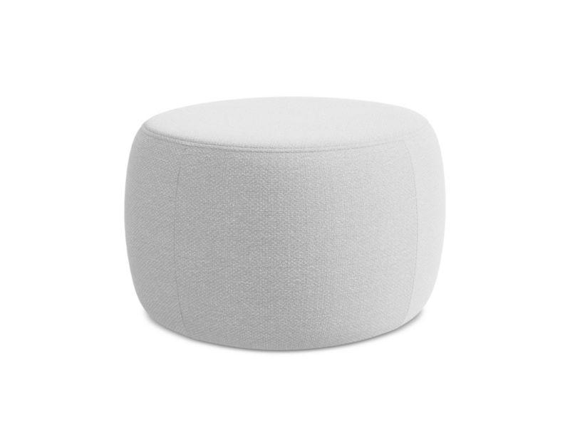 Pufa LaMiaSofa TIVOLI z tkaniny bouclé 76x67 cm srebrny 1 szt.