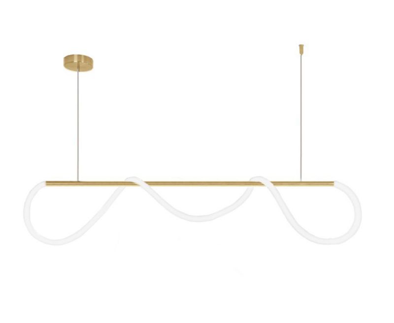 Lampa Sufitowa Wisząca Toolight Led App854-Cp Long Złoty