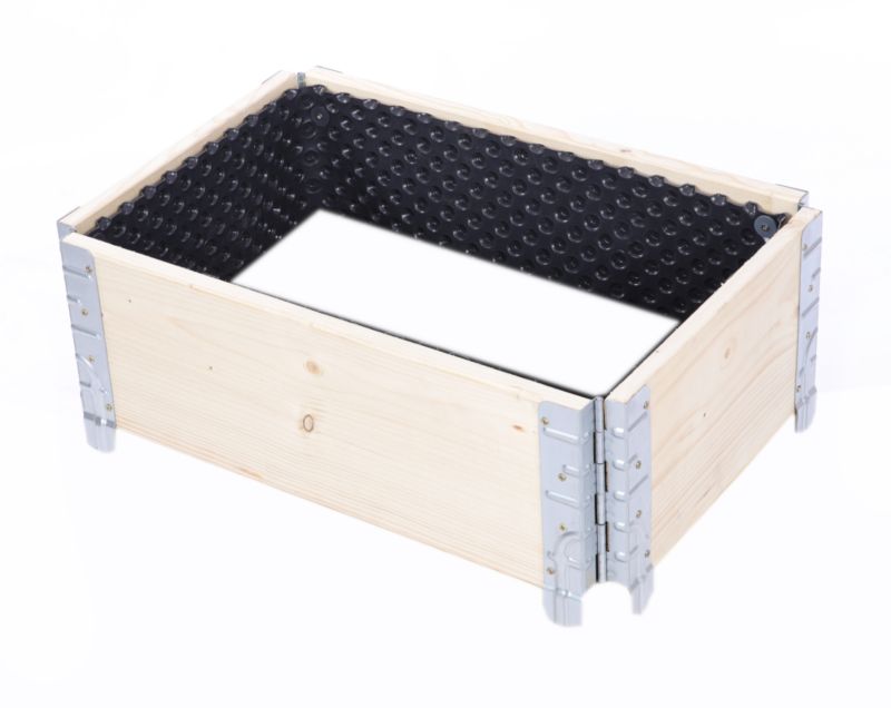 Skrzynia na warzywa MODO24 20x60x40 cm impregnowane przezroczyste drewno 1 szt. z folią kubełkową 1 szt.