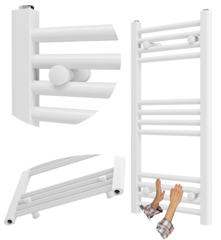 Grzejnik Łazienkowy Granitan Breno 30/100cm Biały Kaloryfer Drabinkowy 1kpl.