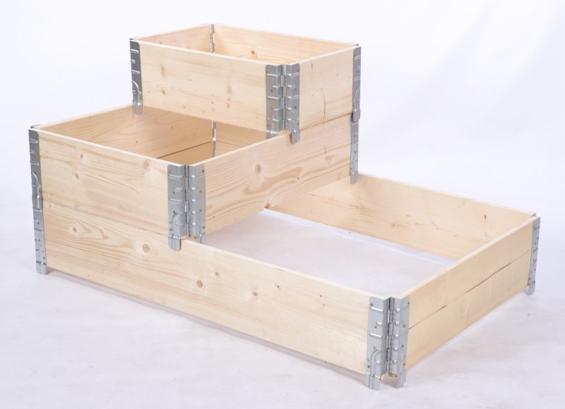 Skrzynia na warzywa MODO24 20x120x100 cm impregnowane przezroczyste drewno 1 szt.