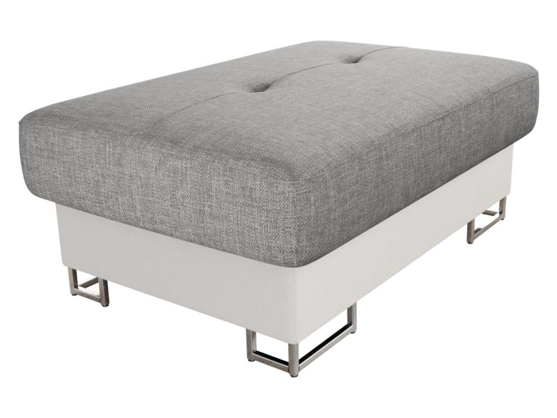 Pufa MIRJAN 24 Cotere biała ekoskóra/szary 1 szt.