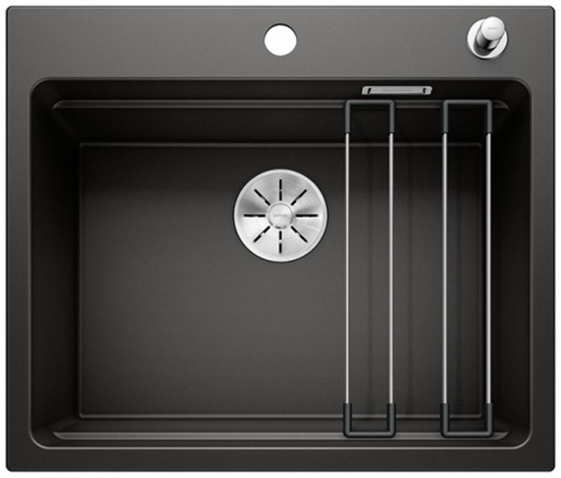 Zlewozmywak Blanco Etagon 6 granitowy czarny 60x51 cm, 1-komora, wpuszczany, 1 szt.