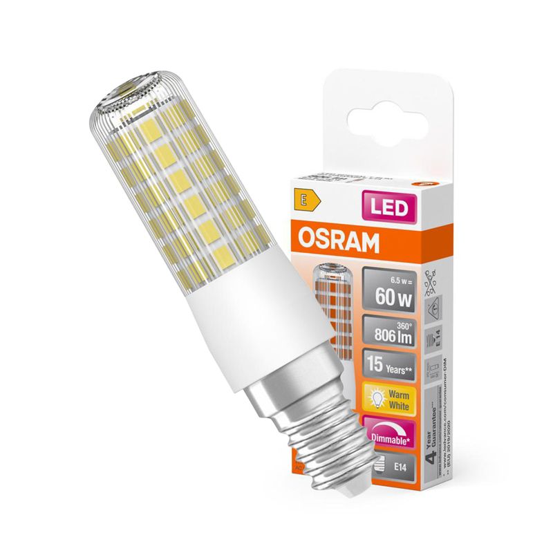 Żarówka LED Osram T20 Tubularna E14 6.5W 806lm 2700K 320st Ściemnialna 1 szt.