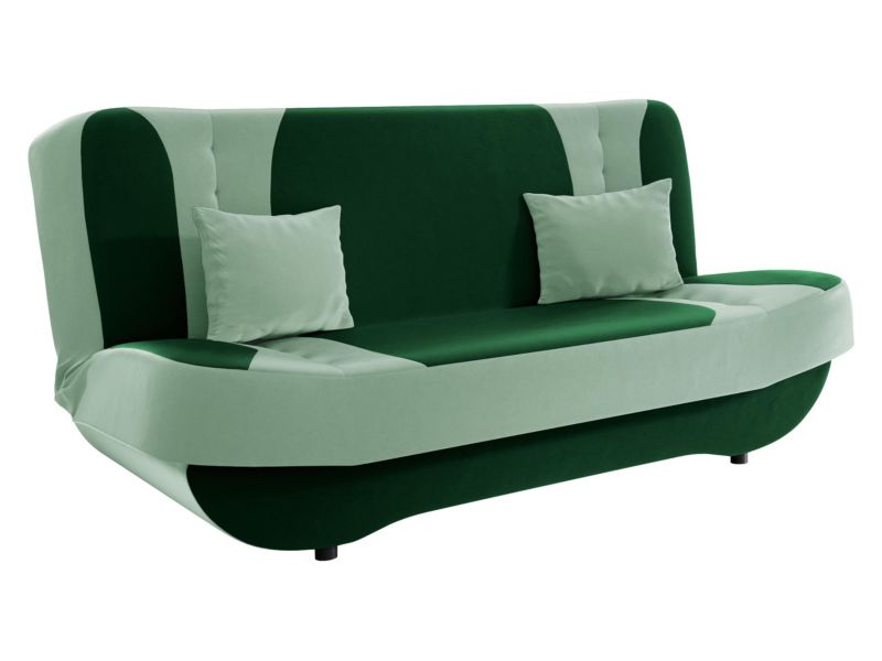 Kanapa rozkładana MIRJAN 24 Pinto butelkowy zielony + jasnozielony 1 szt.