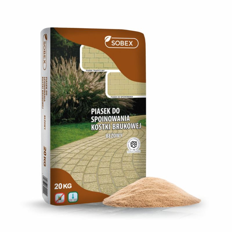 Piasek do spoinowania kostki beżowy 20kg - SOBEX,- 1 szt.