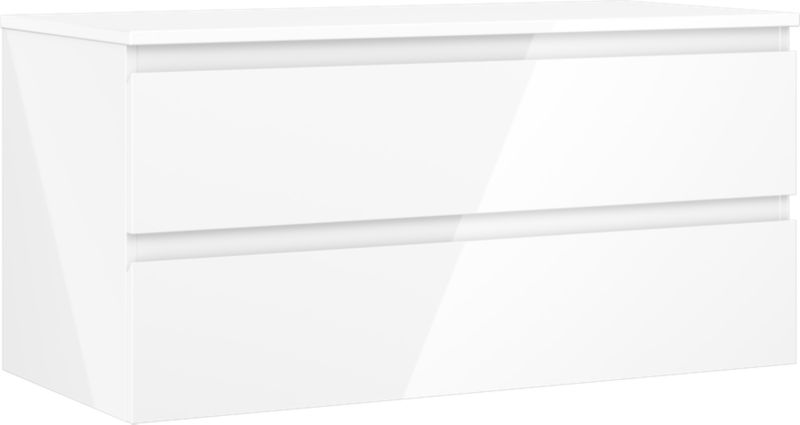 Szafka łazienkowa podumywalkowa Mexen Orio biały połysk 100 cm 2 szuflady 1 szt.