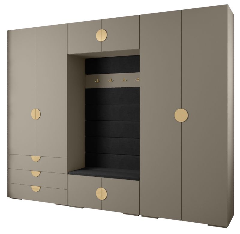 Garderoba do przedpokoju Abiks INOVA 4 Z14 kaszmir+złoty+manila18 1 szt.