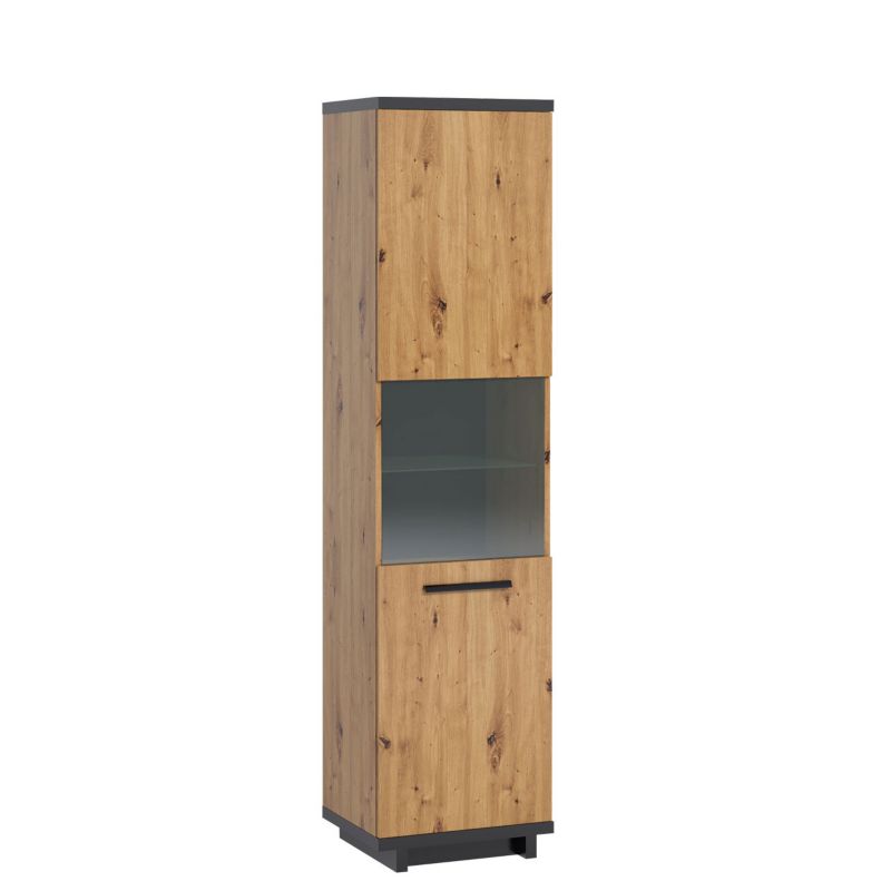 Witryna MIRJAN 24 Ines 50 dąb artisan / czarny 1 szt.