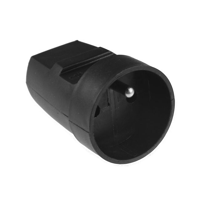 Gniazdo Elgotech z uziemieniem 16 A czarne