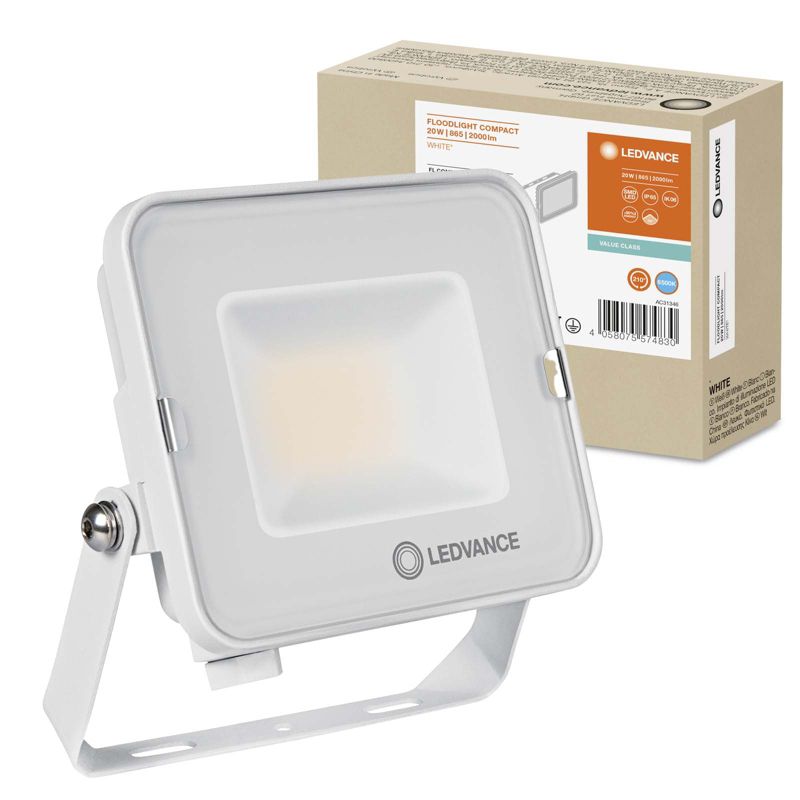 Naświetlacz LED Ledvance Reflektor Zewnętrzny Lampa 20W 2000lm 6500K IP65 Biały 1 szt.