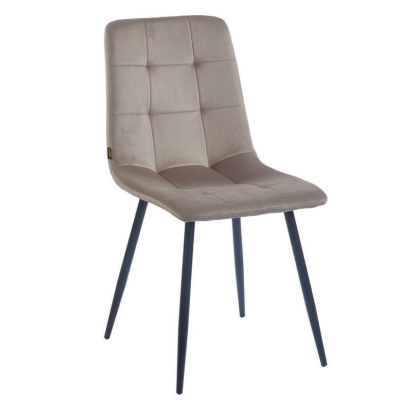 Krzesło welurowe Kobi Nel cappuccino 1 szt.