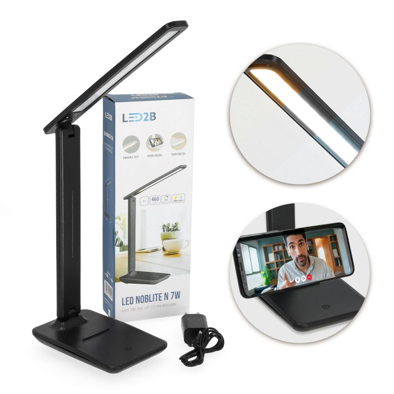 Lampka biurkowa LED Kobi 7W 3cct czarna 1szt.