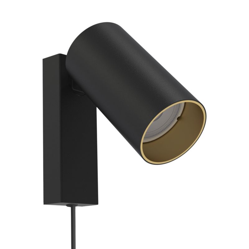 Kinkiet Nowodvorski Lighting Mono czarny-mosiądz-złoty 1 x GU10 x 10W IP20 wym: 19,5 x 12 cm - 1 szt.