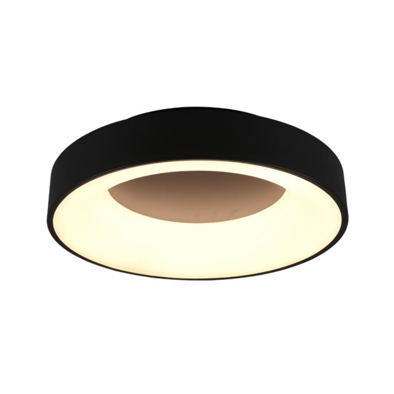 Plafon sufitowy nowoczesny Trio Girona czarno-biały LED 27W 3000K 3100 lm IP20 wym: 11 x 45 x 45 cm metal - 1 szt.