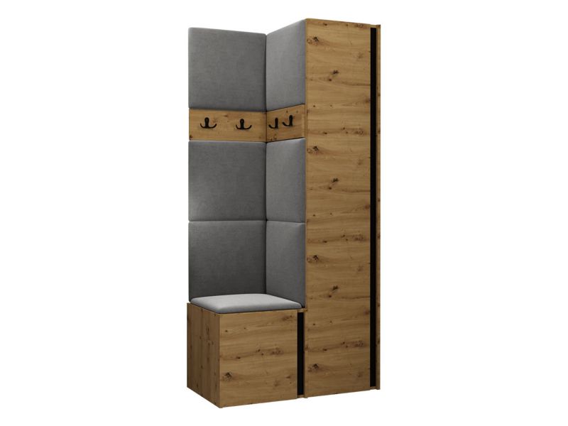 Garderoba MIRJAN 24 Orion XXIV dąb artisan/czarny + szary 1 kpl.