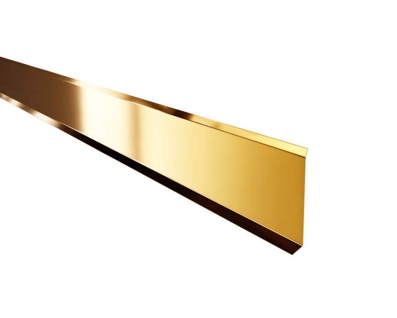 Listwa przypodłogowa F Lambro cokół stalowy złoty połysk 8cm x 270cm 1 szt.