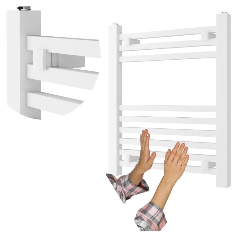 Grzejnik Łazienkowy Granitan Bergen 60/50cm Biały Kaloryfer Drabinkowy 1kpl.