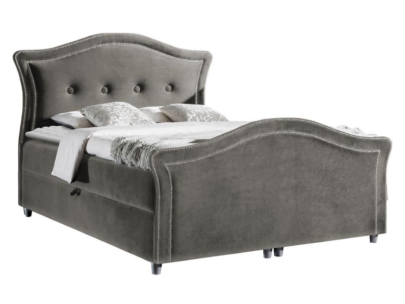 Łóżko kontynentalne MIRJAN 24 Bedran Lux 200x200 platynowy szary 1 szt.