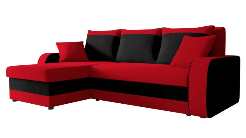 Narożnik z funkcją spania MIRJAN 24 Kris czerwony/czarny 1 szt.