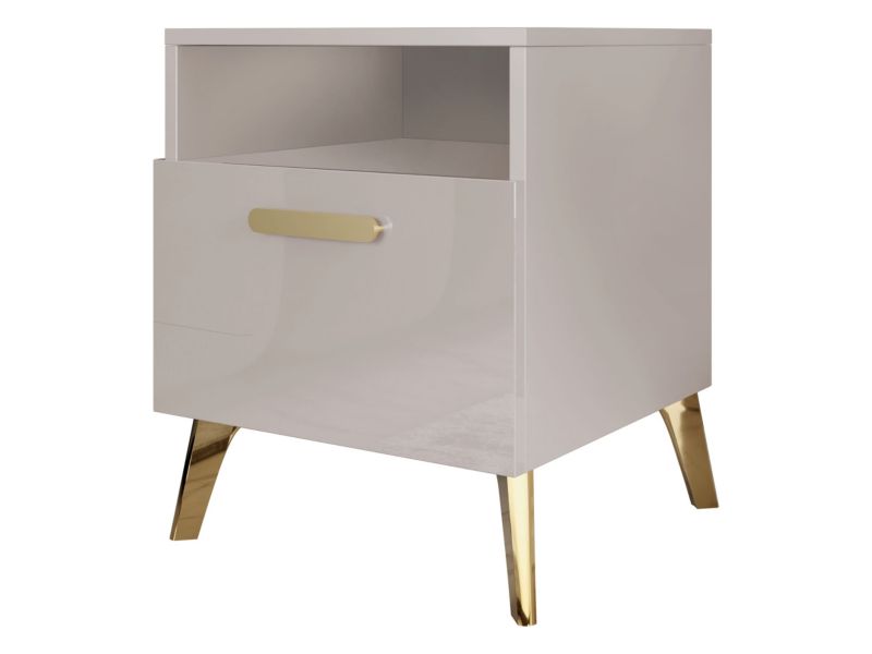 Szafka nocna MIRJAN 24 Picru 1SZ kaszmir/złoty 1 szt.