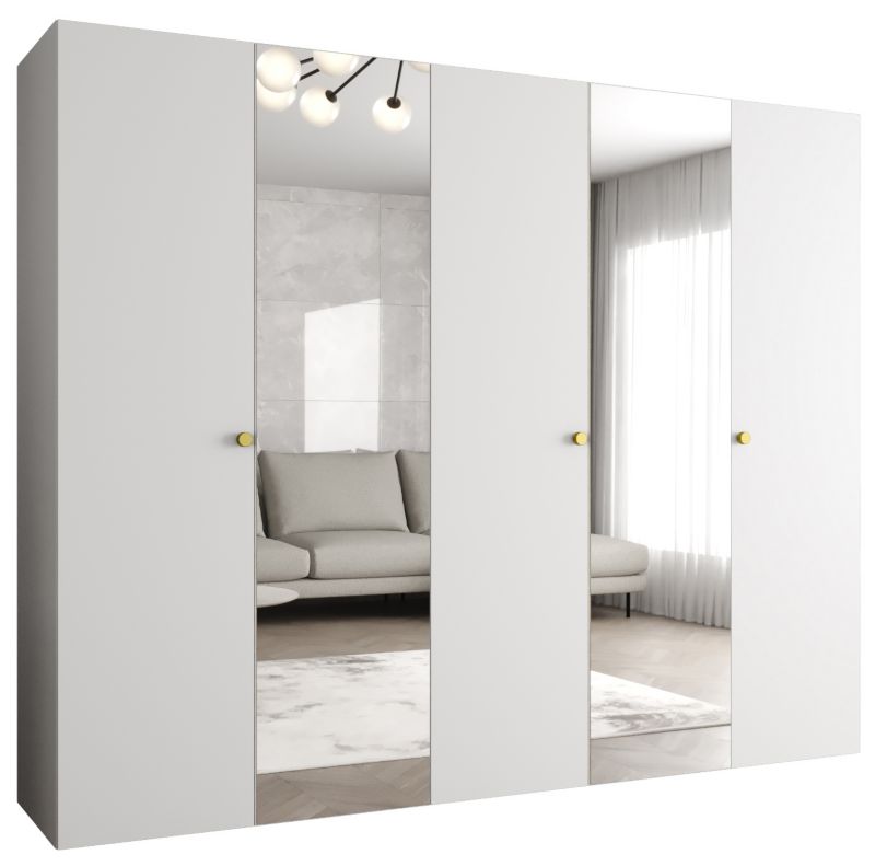 Szafa uchylna Abiks PARMA 2 250 wys. 202 cm Biały + u. Złoty 1 szt