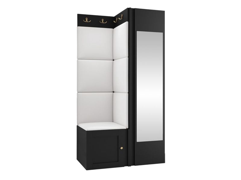 Zestaw MIRJAN 24 Orion Ramiro XXVI czarny + biała ekoskóra 1 kpl.