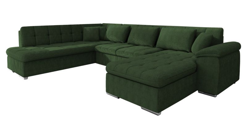 Narożnik z funkcją spania MIRJAN 24 Niko Sztruks prawy ciemnozielony 1 szt.