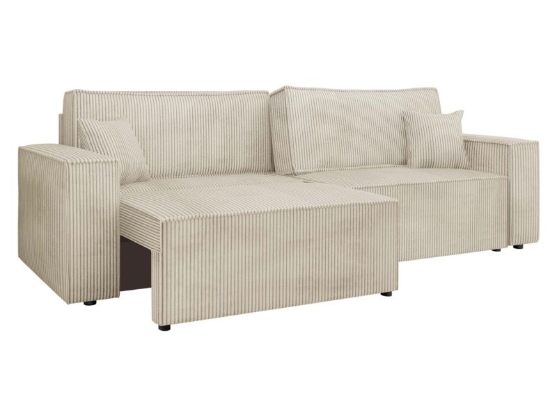 Sofo-narożnik MIRJAN 24 z funkcją spania Karl Sztruks waniliowy 1 szt.