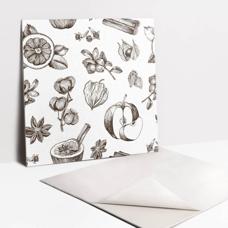 Kafelki samoprzylepne Tulup 30x30 cm Jabłko i cynamon 9 szt.