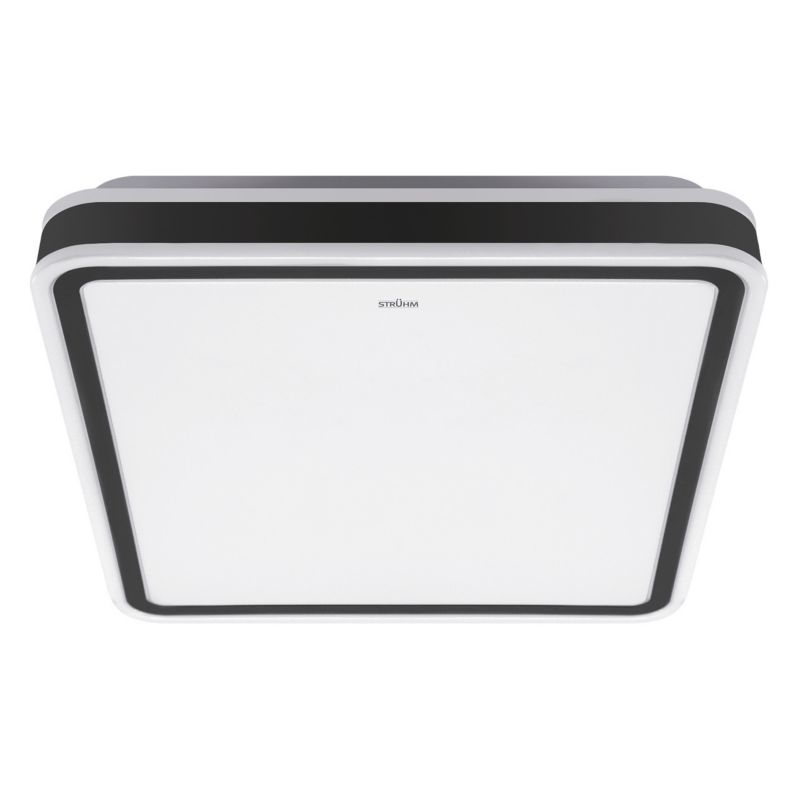 Plafon sufitowy nowoczesny Struhm Aurelia biało-czarny LED 48W 4100K 3120lm łazienkowy IP44 wym: 6,5 x 43 x 43 cm - 1 szt.