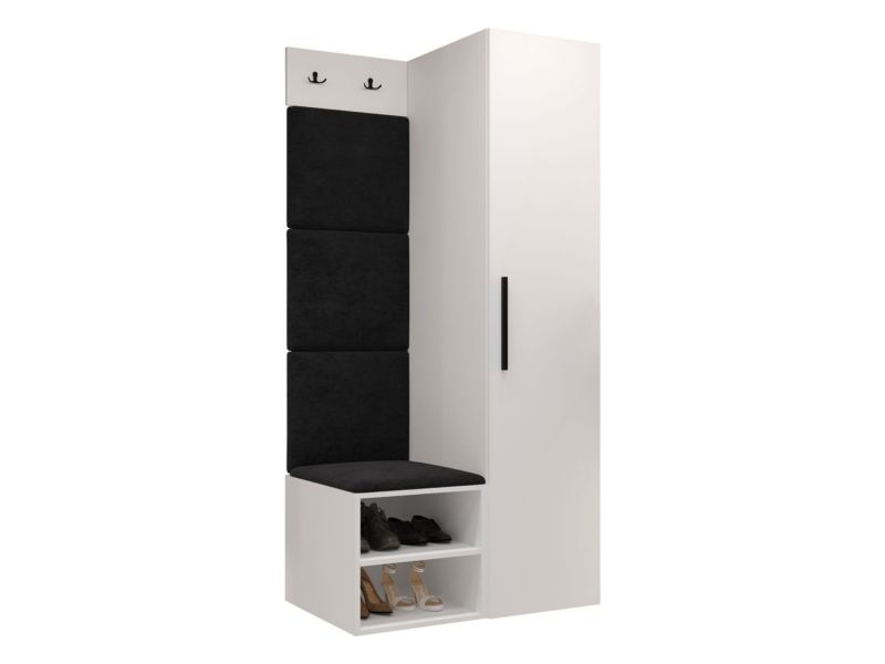 Garderoba MIRJAN 24 Medi III biały + czarny 1 kpl.