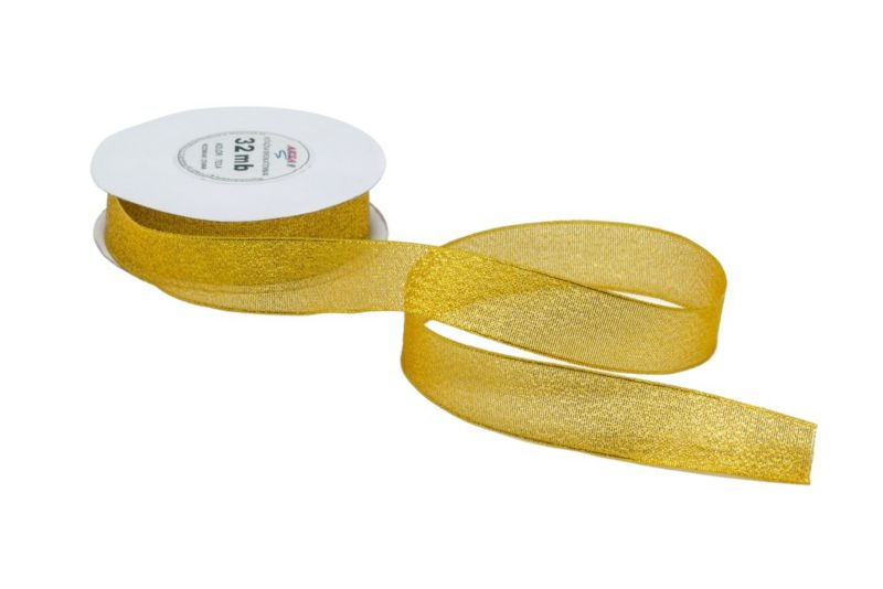 Wstążka brokatowa Neopak 25mm 32m WB7014 złota 1 szt.