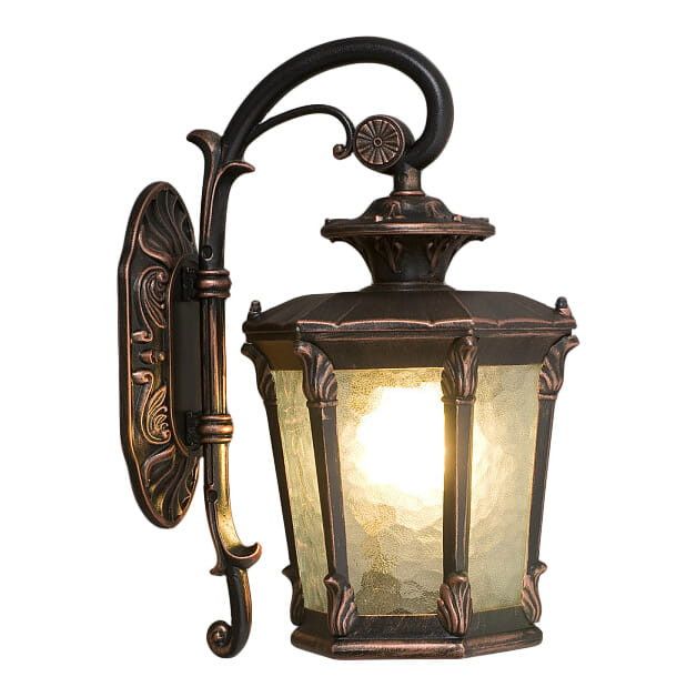 Kinkiet ścienny zewnętrzny Nowodvorski Lighting Amur miedziany 1 x E27 x 60W IP23 wym: 40 x 21 x 28 cm - 1 szt.