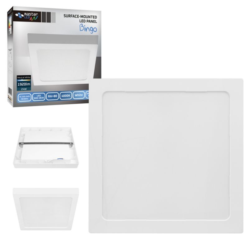 Panel LED MasterLED Bingo 24W 285x285mm neutralna biel 4000K IP20 biały 1 szt.