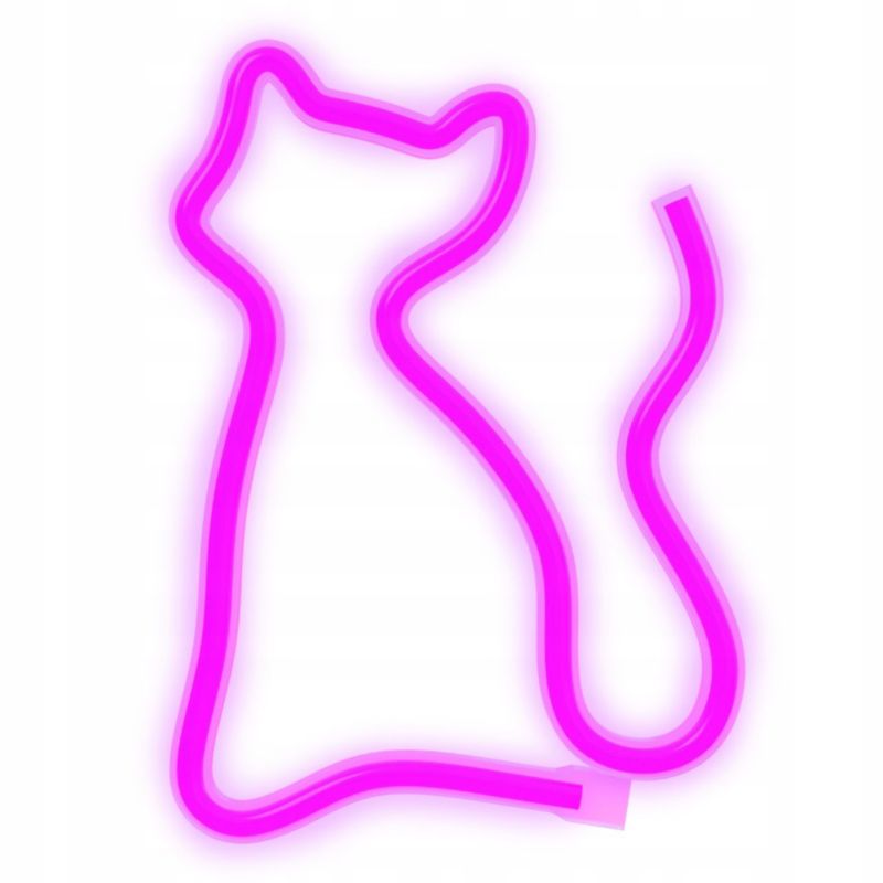 Neon LED Forever Light kot kinkiet ciepły różowy 1 szt.