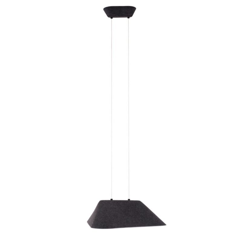Lampa wisząca Maxlight Carbon 1884 czarno-szara szerokość 55 cm wbudowany LED 8W 1 szt.