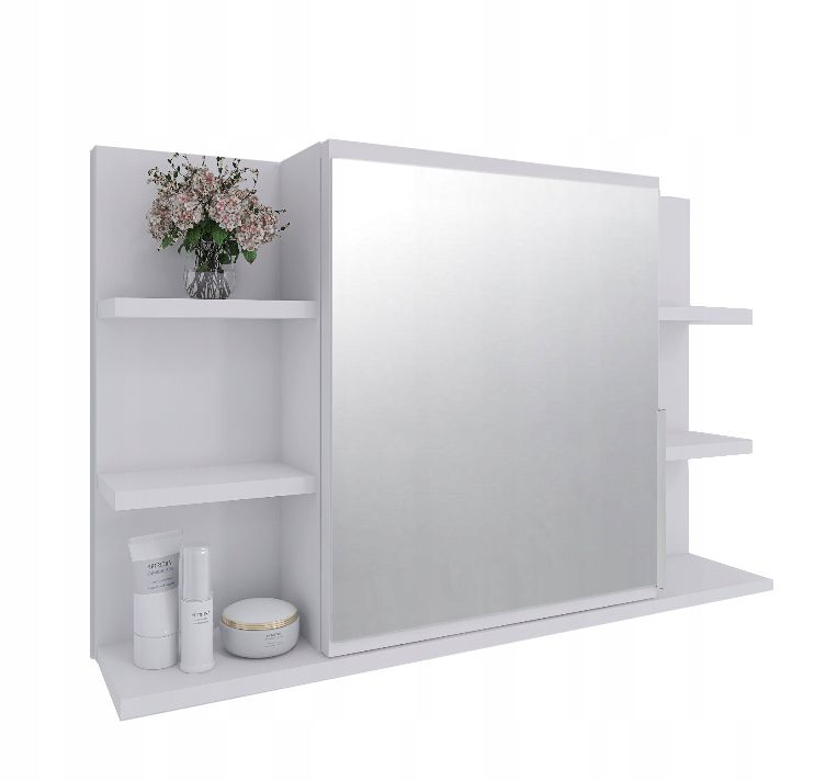 Szafka łazienkowa z lustrem Better Home 80 x 50 x 14 cm, Biała, 1 szt.