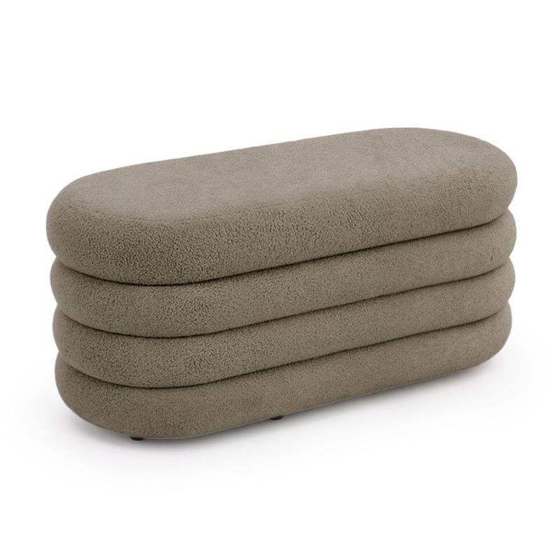 Ławka otwierana ze schowkiem pufa teddy AKORD 100 cm PUFFO Mocha 1 szt.