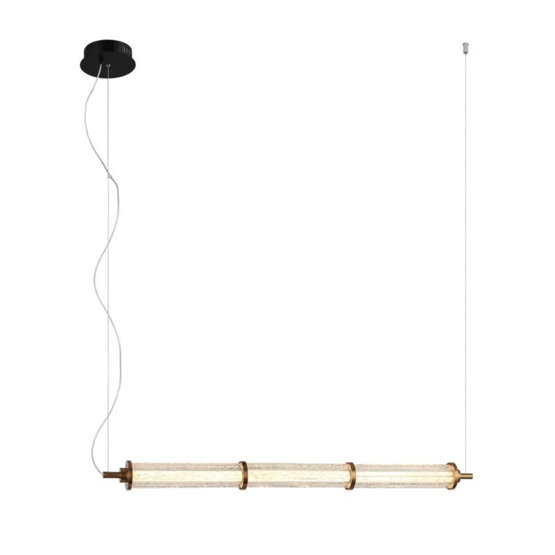 Lampa wisząca Italux Sanpo 0370 czarno-przezroczysty nowoczesna wbudowany LED 19W 1 szt.