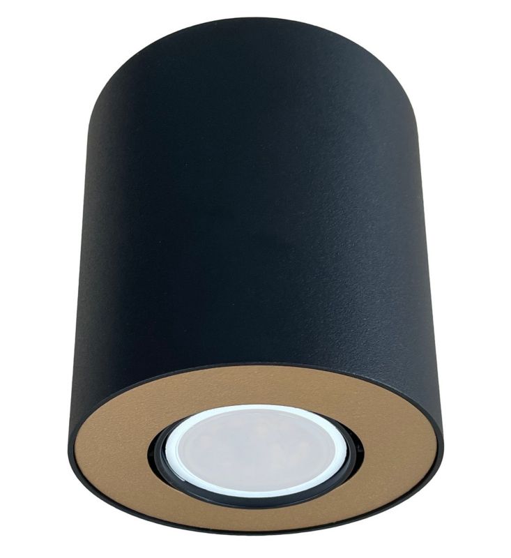 Oprawa sufitowa spot Nowodvorski Lighting Set czarno-złoty 1 x GU10 x 10W IP20 wym: 10 x 10 cm - 1 szt.