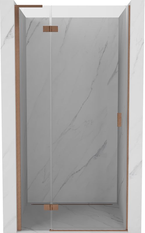 Drzwi prysznicowe Mexen Mist-H L miedź szczotkowana 100 cm transparent 1 szt