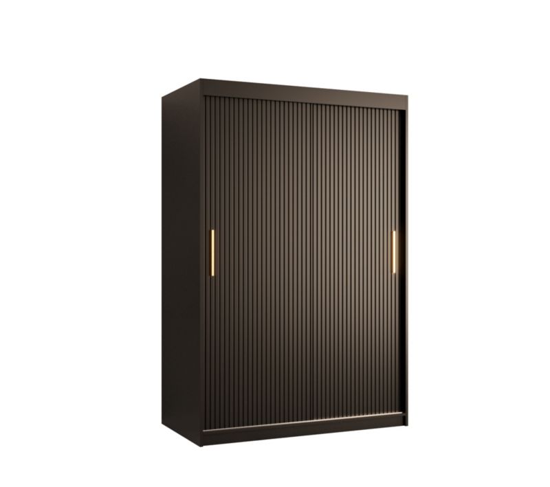 Szafa przesuwna Abiks RIFLO SLIM 1 120 czarny mat+ czarny mat 1 szt.