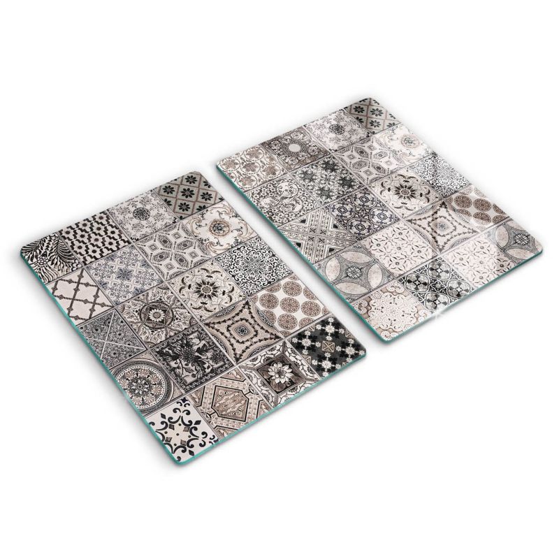 Szklana deska do krojenia Wallfluent 40x52 cm Płytki ozdobne kafelki 2 szt.