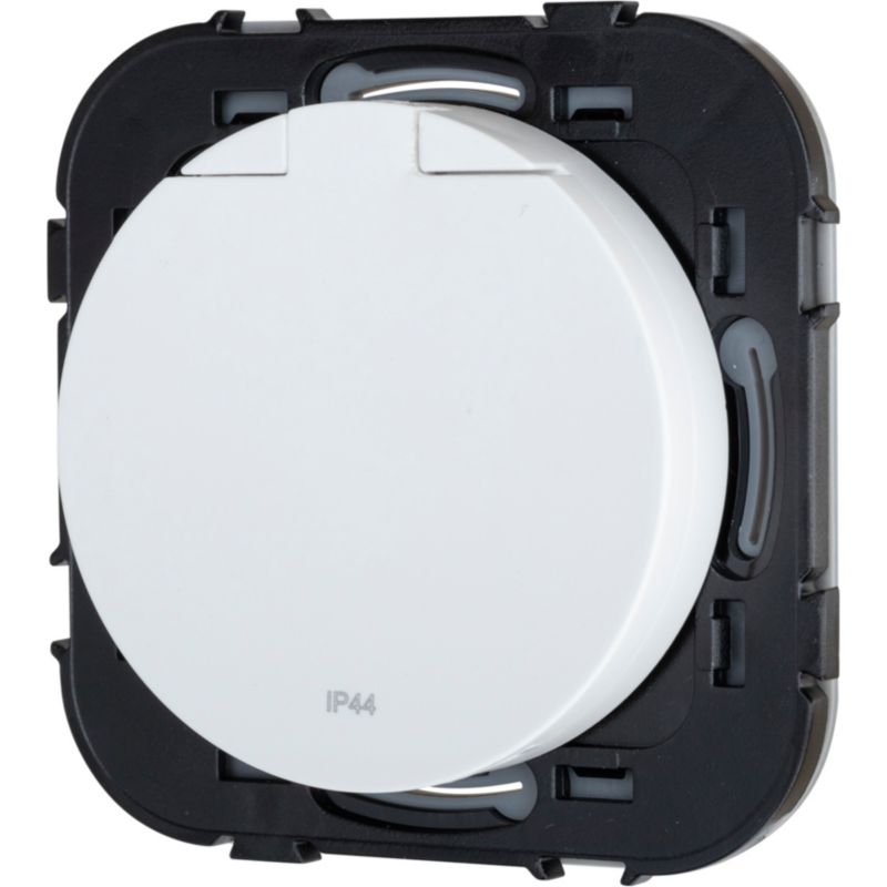 Gniazdo pojedyncze Jacobsen Espen IP44 z uziemieniem białe