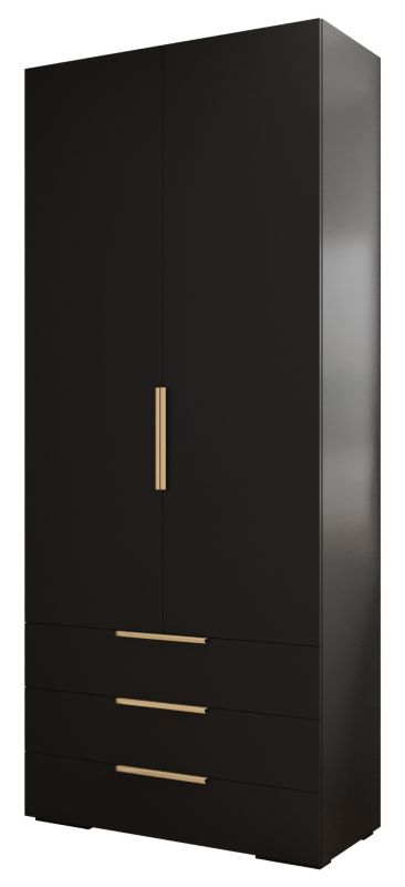 Szafa 2D3S Abiks INOVA z szufladami szer.100cm wz.1 czarny 1szt.