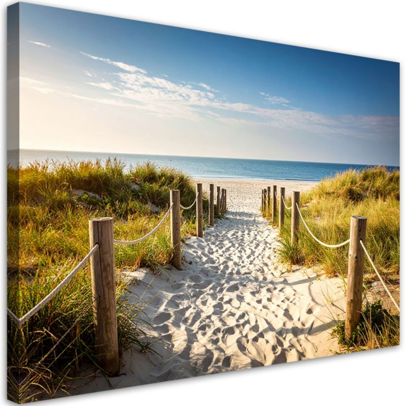 Obraz do salonu sypialni jadalni Feeby Ścieżka na plażę Krajobraz morski 90x60cm 1szt